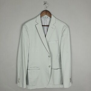 JKT New York Blazer Sport Coat Mens 42R Gray Cotton Trent Trim Fit Jacket Casual